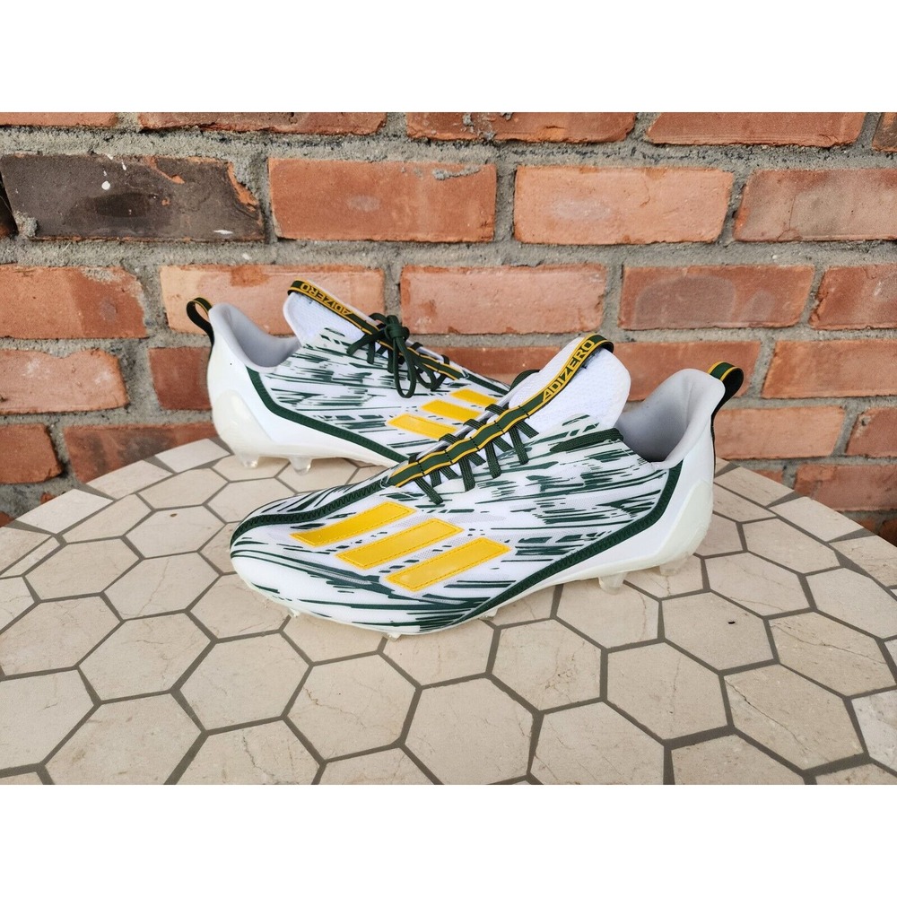 Adidas Adizero Primeknit Oregon Ducks Greenbay Packers Football Cleats Size 13 - Picture 1 of 11